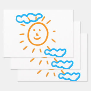 Upload Childs Drawing Turn Kids Artwork to Wrapping Paper Sheets