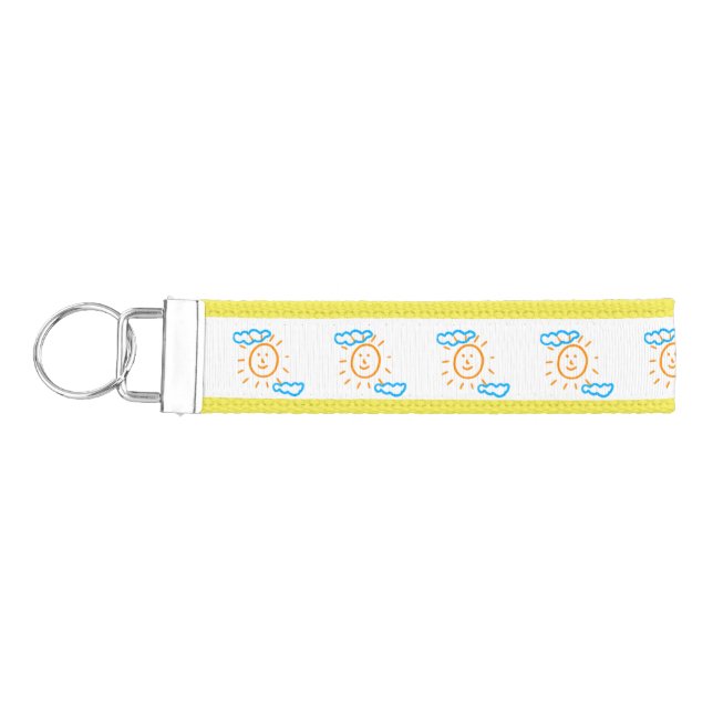 Upload Childs Drawing Turn Kids Artwork to Wrist Keychain (Keys on Left)