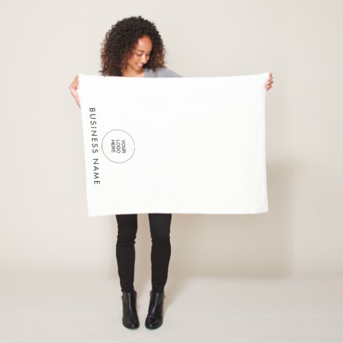 Upload Company Logo Add Text Customizable Small Fleece Blanket