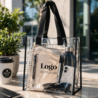Upload Company Logo Custom Business Branding Clear Tote Bag