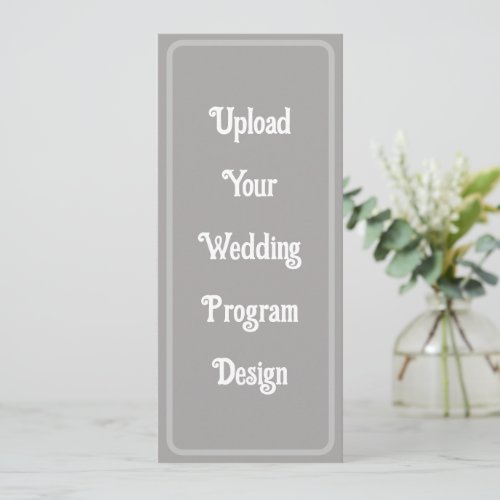 Upload  Create Your Own Design Wedding Program