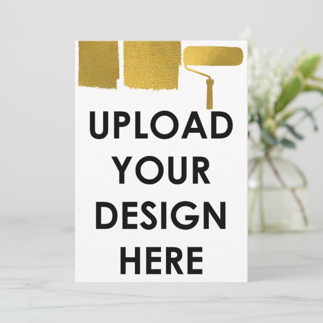 Upload Custom 5x7" Blank Promotional Business Invitation (Standing Front)