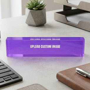 Upload Custom Image - Add Your Own To Print On A Desk Name Plate