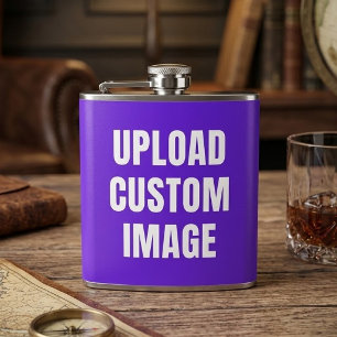 Upload Custom Image - Add Your Own To Print On A Flask