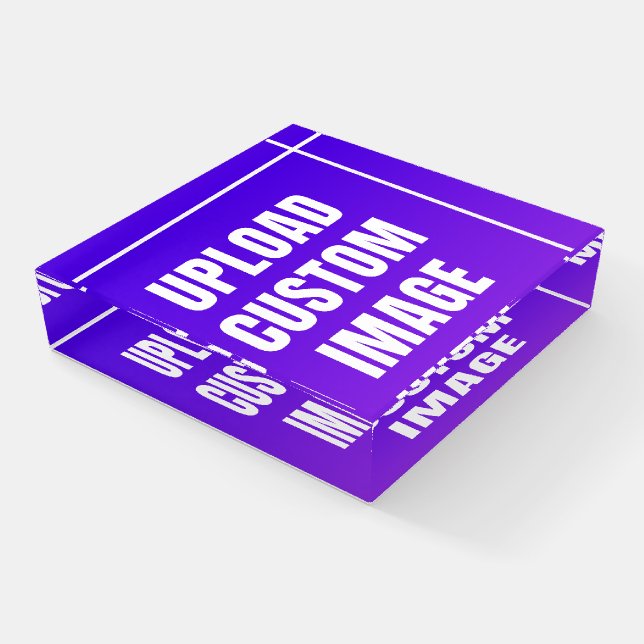 Upload Custom Image - Add Your Own To Print On A Paperweight (Angled)