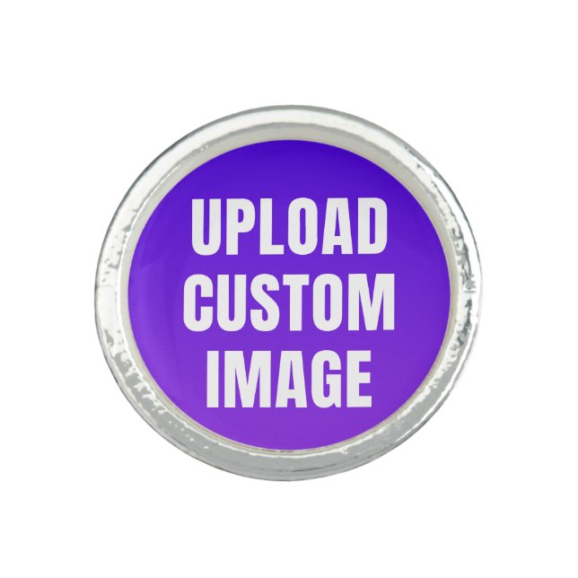 Upload Custom Image - Add Your Own To Print On A Ring (Front)