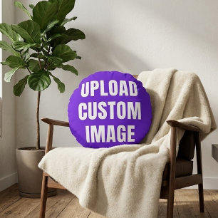 Upload Custom Image - Add Your Own To Print On A Round Pillow