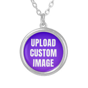 Upload Custom Image - Add Your Own To Print On A Silver Plated Necklace