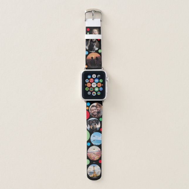 Upload Custom Photo Collage Apple Watch Band (Front)