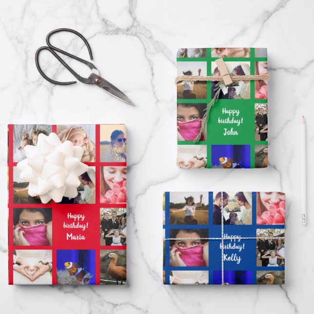 Upload customized photo wrapping paper sheets (Front)