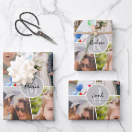 Upload customized photo wrapping paper sheets