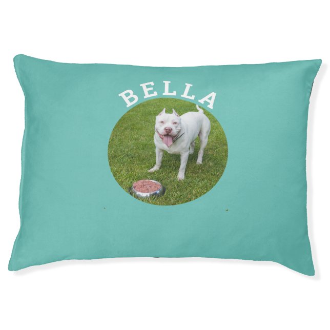 Upload Dog Photo, Custom Personalized Dog Photo Pet Bed (Front)