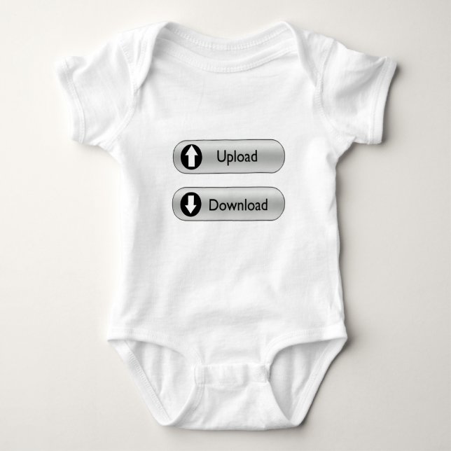 Upload Download cute baby onsie Baby Bodysuit (Front)