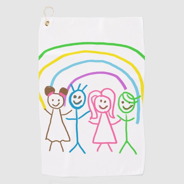 Upload Drawing Turn Kids Artwork to  Golf Towel (Front)