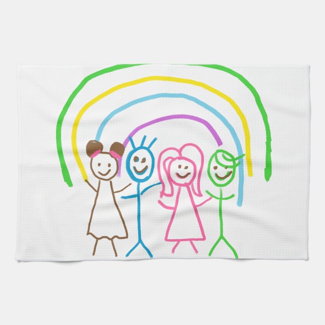 Upload Drawing Turn Kids Artwork to  Kitchen Towel (Horizontal)