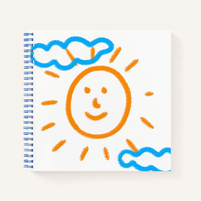 Upload Drawing Turn Kids Artwork to Sketchbook Notebook (Front)