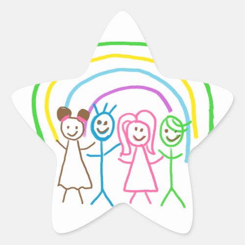 Upload Drawing Turn Kids Artwork to  Star Sticker