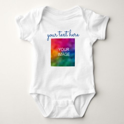 Upload Image Add Text Front  Back Print Baby Baby Bodysuit