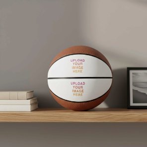 Upload Image Logo Blank White Basketball