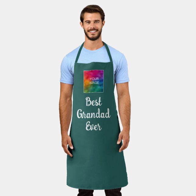 Upload Image Photo Template Best Grandad Ever Apron (Worn)
