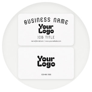 Upload Logo   Black & White (editable) Business Card