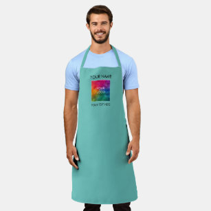 Upload Logo Business Company Here Template Teal Apron