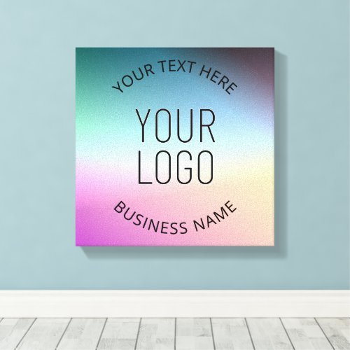 Upload Logo  Colorful Changing Gradient Colors  Canvas Print