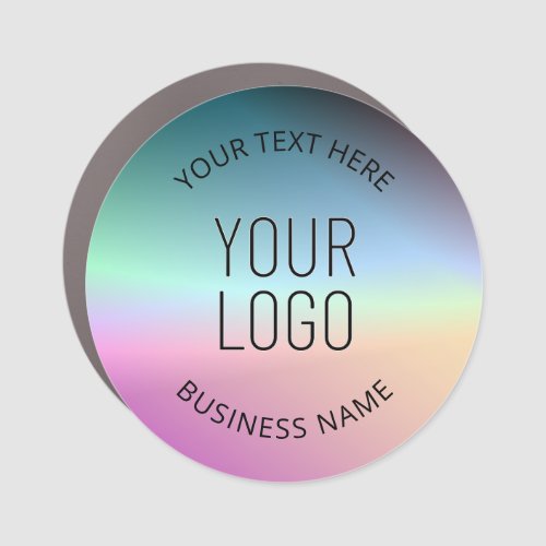 Upload Logo  Colorful Changing Gradient Colors  Car Magnet