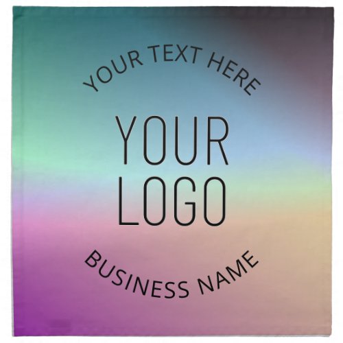 Upload Logo  Colorful Changing Gradient Colors  Cloth Napkin