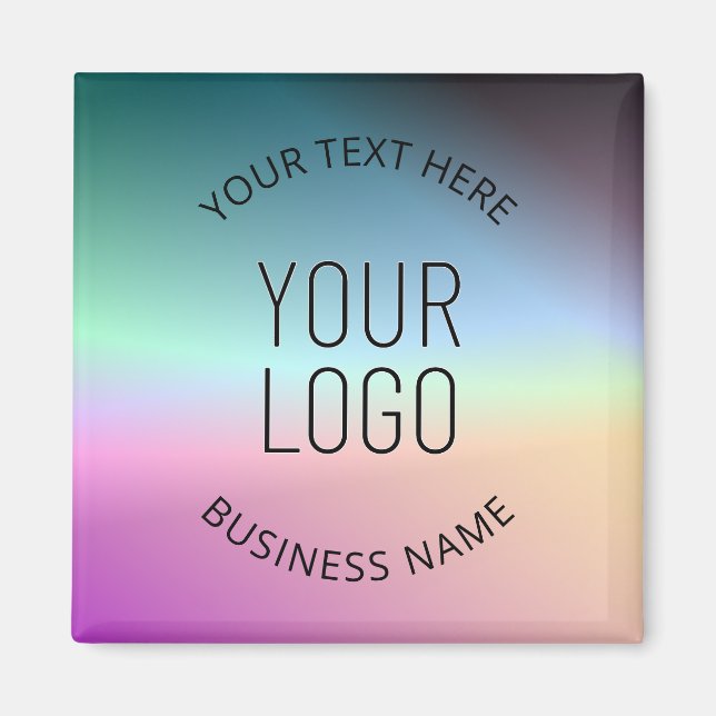 Upload Logo | Colorful Changing Gradient Colors  Magnet (Front)