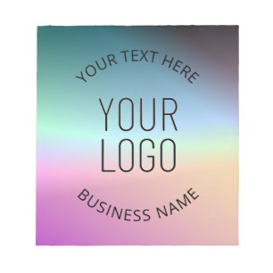 Upload Logo Colorful Changing Gradient Colors Notepad