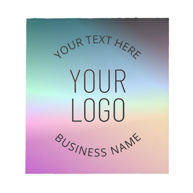 Upload Logo | Colorful Changing Gradient Colors  Notepad (Front)