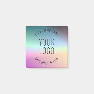 Upload Logo Colorful Changing Gradient Colors Post-it Notes