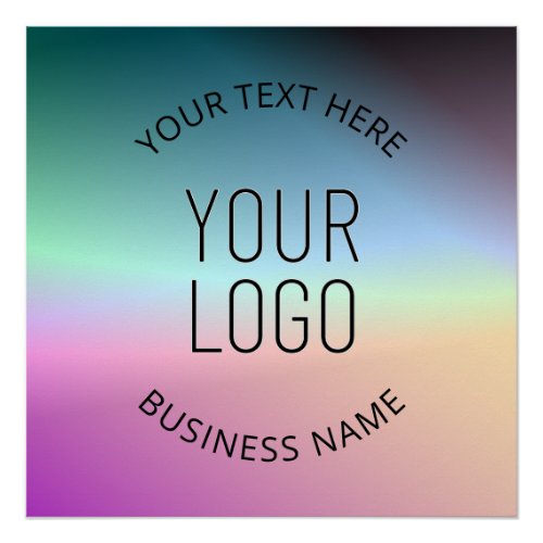 Upload Logo  Colorful Changing Gradient Colors  Poster