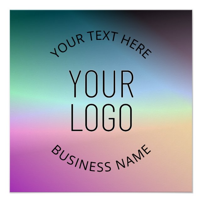 Upload Logo | Colorful Changing Gradient Colors  Poster (Front)