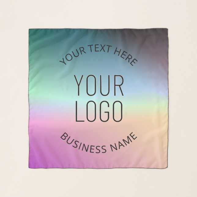 Upload Logo | Colorful Changing Gradient Colors  Scarf (Front)