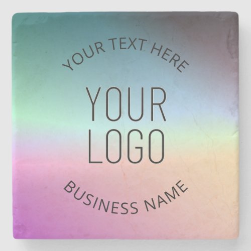 Upload Logo  Colorful Changing Gradient Colors  Stone Coaster