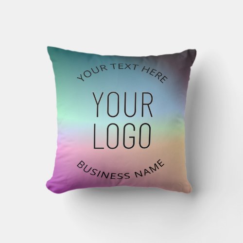 Upload Logo  Colorful Changing Gradient Colors  Throw Pillow