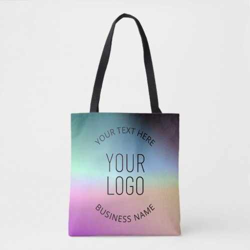 Upload Logo  Colorful Changing Gradient Colors  Tote Bag