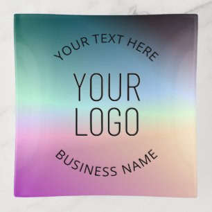 Upload Logo Colorful Changing Gradient Colors Trinket Tray