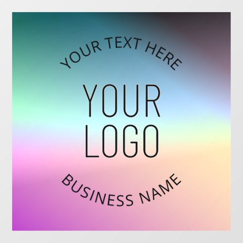 Upload Logo  Colorful Changing Gradient Colors  Window Cling