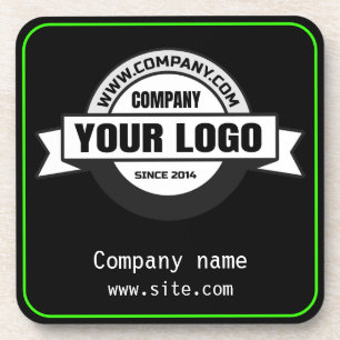 Upload logo company beverage coaster