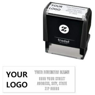 Upload Logo or Photo Add Name Address Stamp