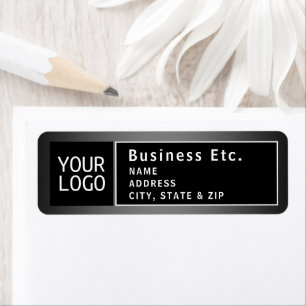 Upload Logo or QR code Modern Return Address Label