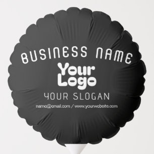 Upload Logo Retro-Modern Black & White (editable) Balloon