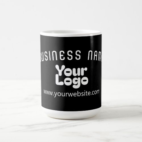 Upload Logo Retro_Modern Black  White editable Coffee Mug