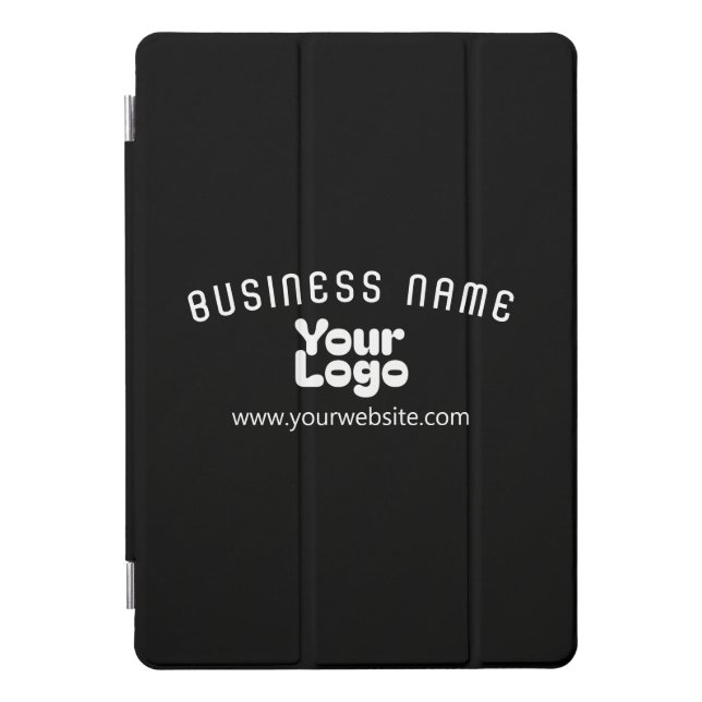 Upload Logo Retro-Modern Black & White (editable) iPad Pro Cover (Front)