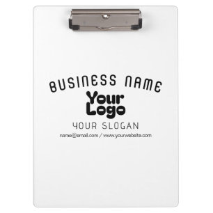 Upload Logo Retro-Modern White & Black (editable) Clipboard