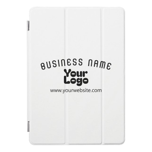 Upload Logo Retro-Modern White & Black (editable) iPad Pro Cover (Front)