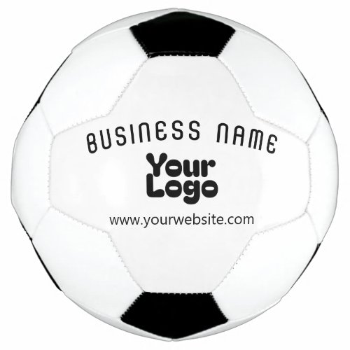 Upload Logo Retro_Modern White  Black editable Soccer Ball